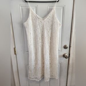 H&M Cream Embroidered Dress
